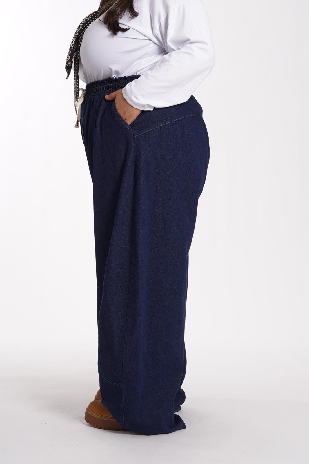 Pantalaccio in Denim Roman blu