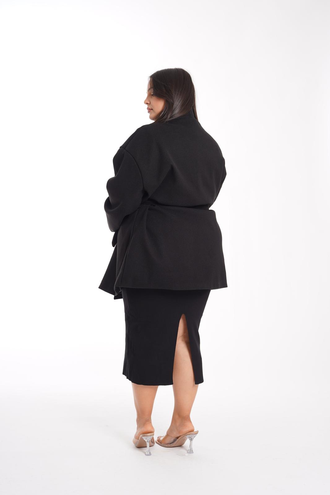 Cappotto Kimono Neve nero