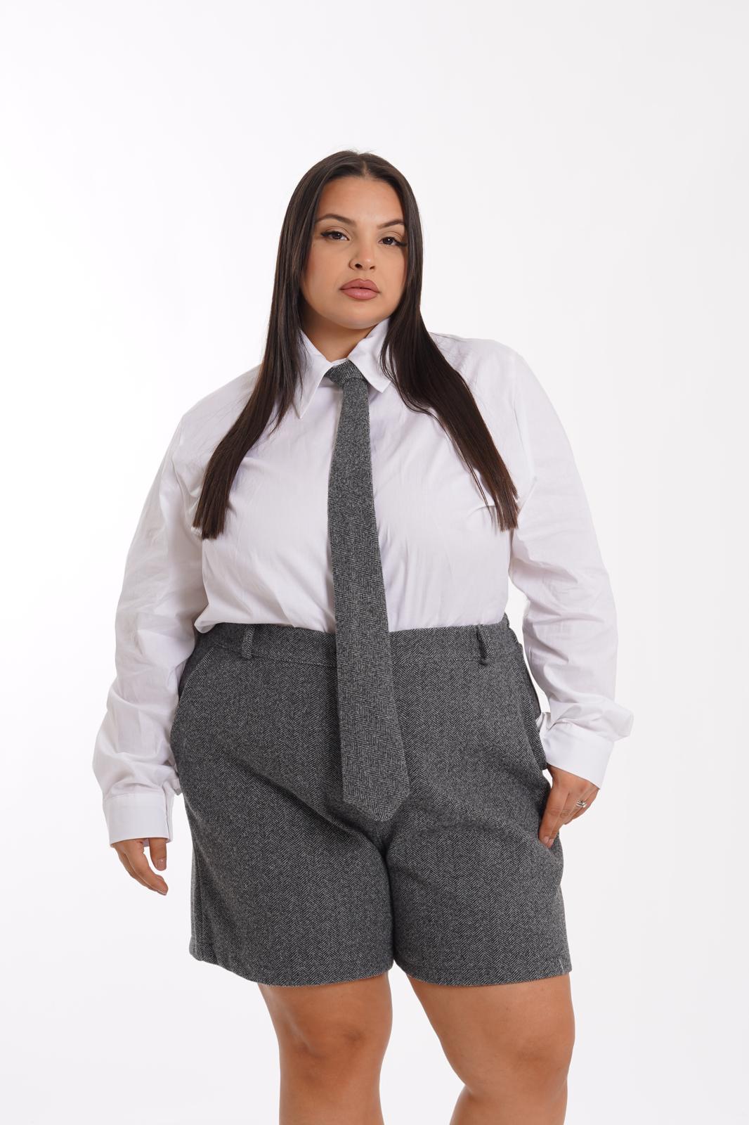 Coordinato Camicia+Cravatta Cambridge grigio