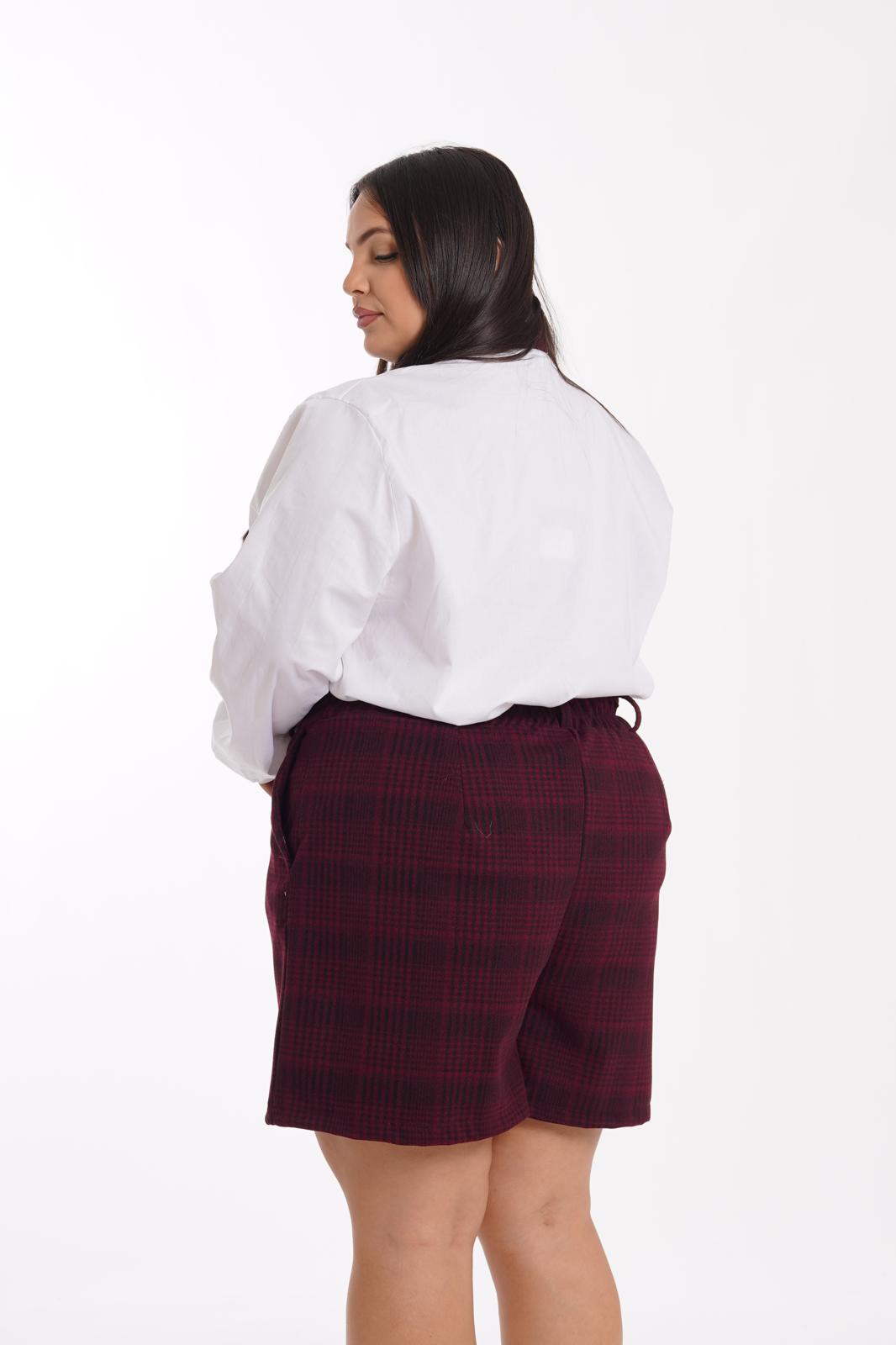 Coordinato Camicia+Cravatta Cambridge a quadri bordeaux