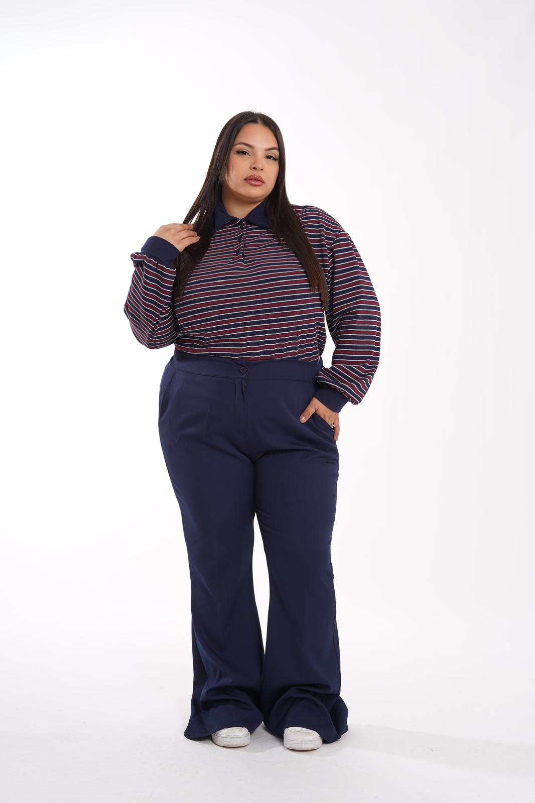 Pantalone a zampa classico blu