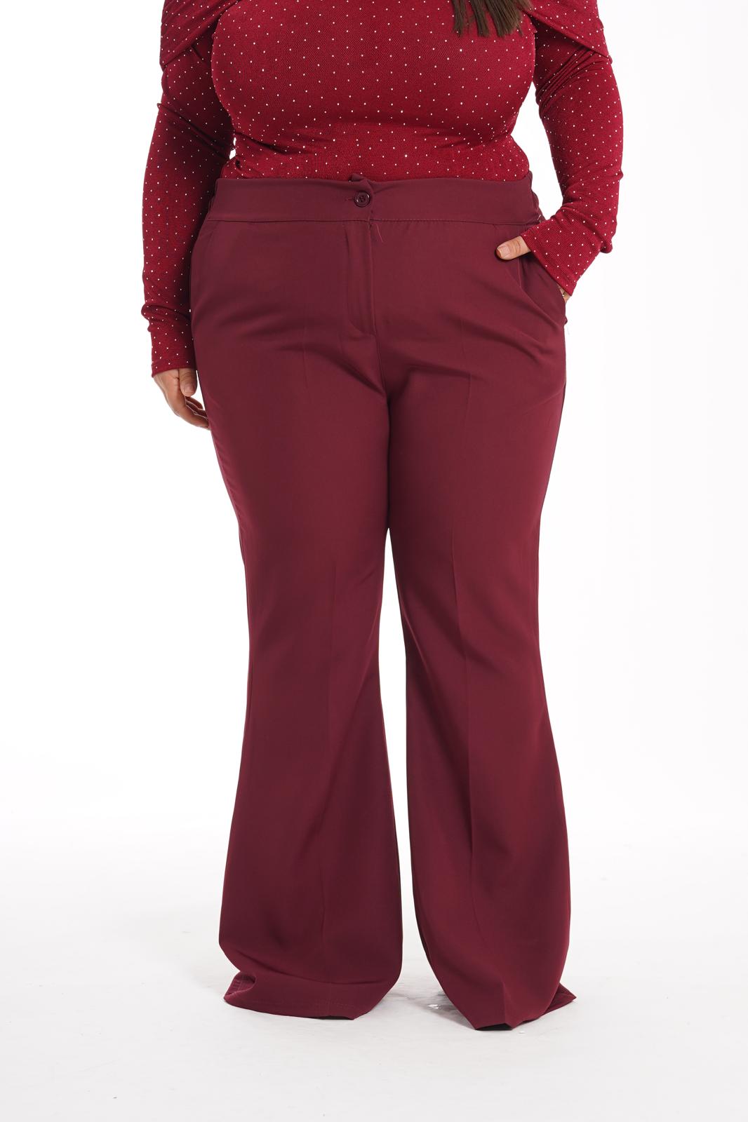 Pantalone a zampa classico vinaccio