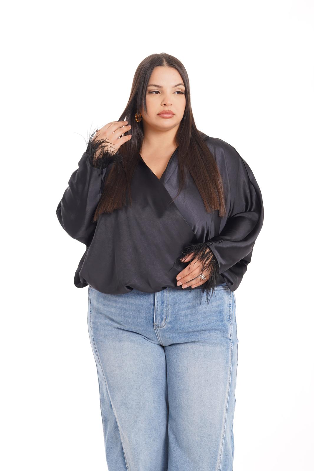 Blusa Piume nero