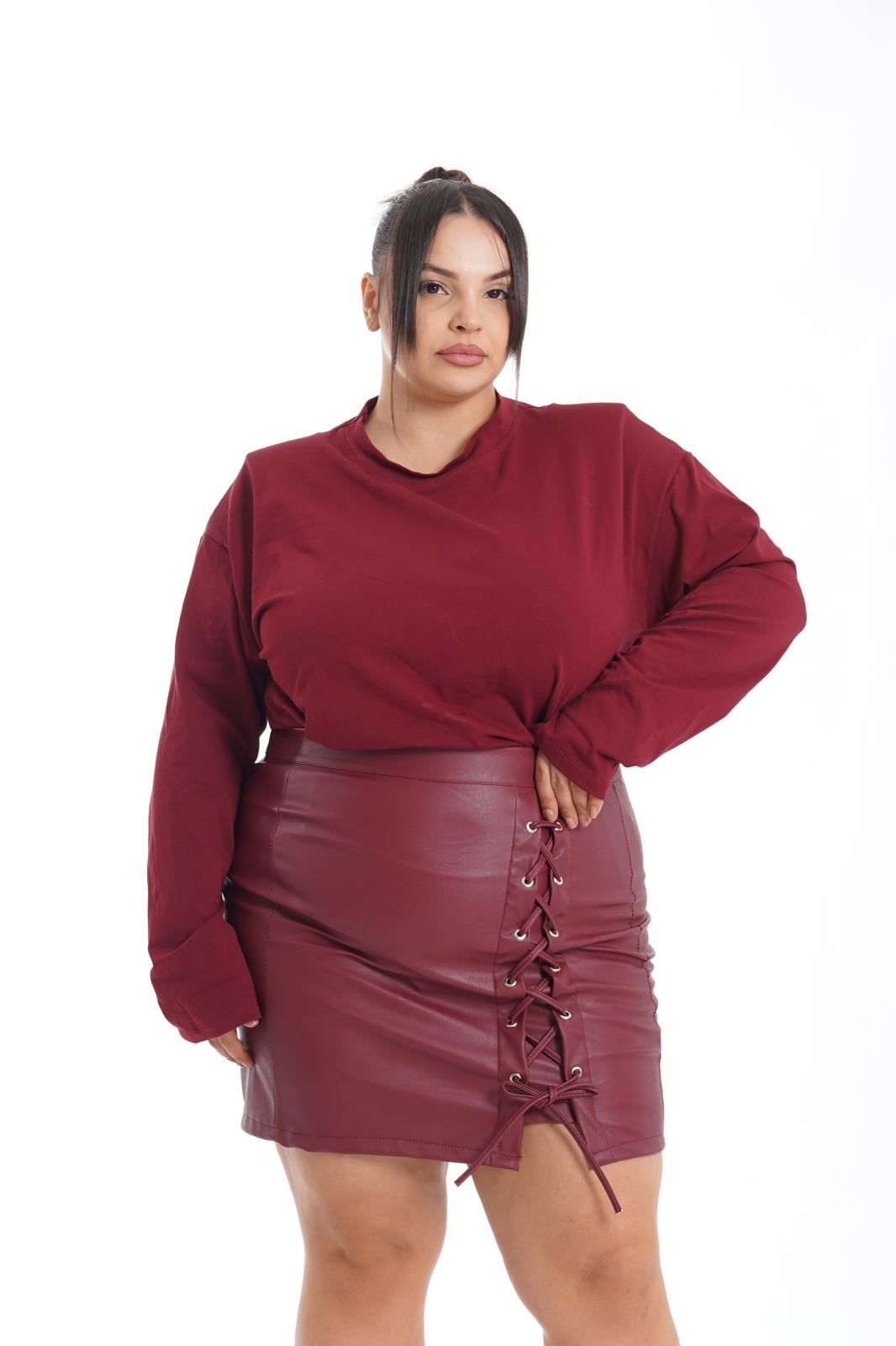 Minigonna Stringhe bordeaux