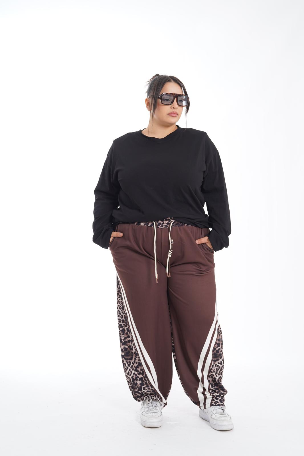 Pantalone Styling Leopardato marrone