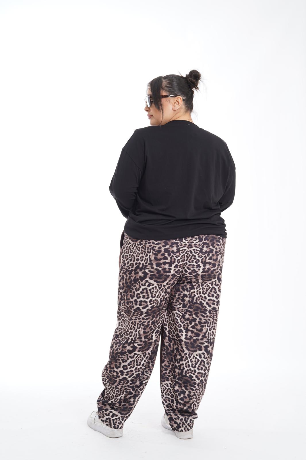 Pantalone Styling Leopardato panna