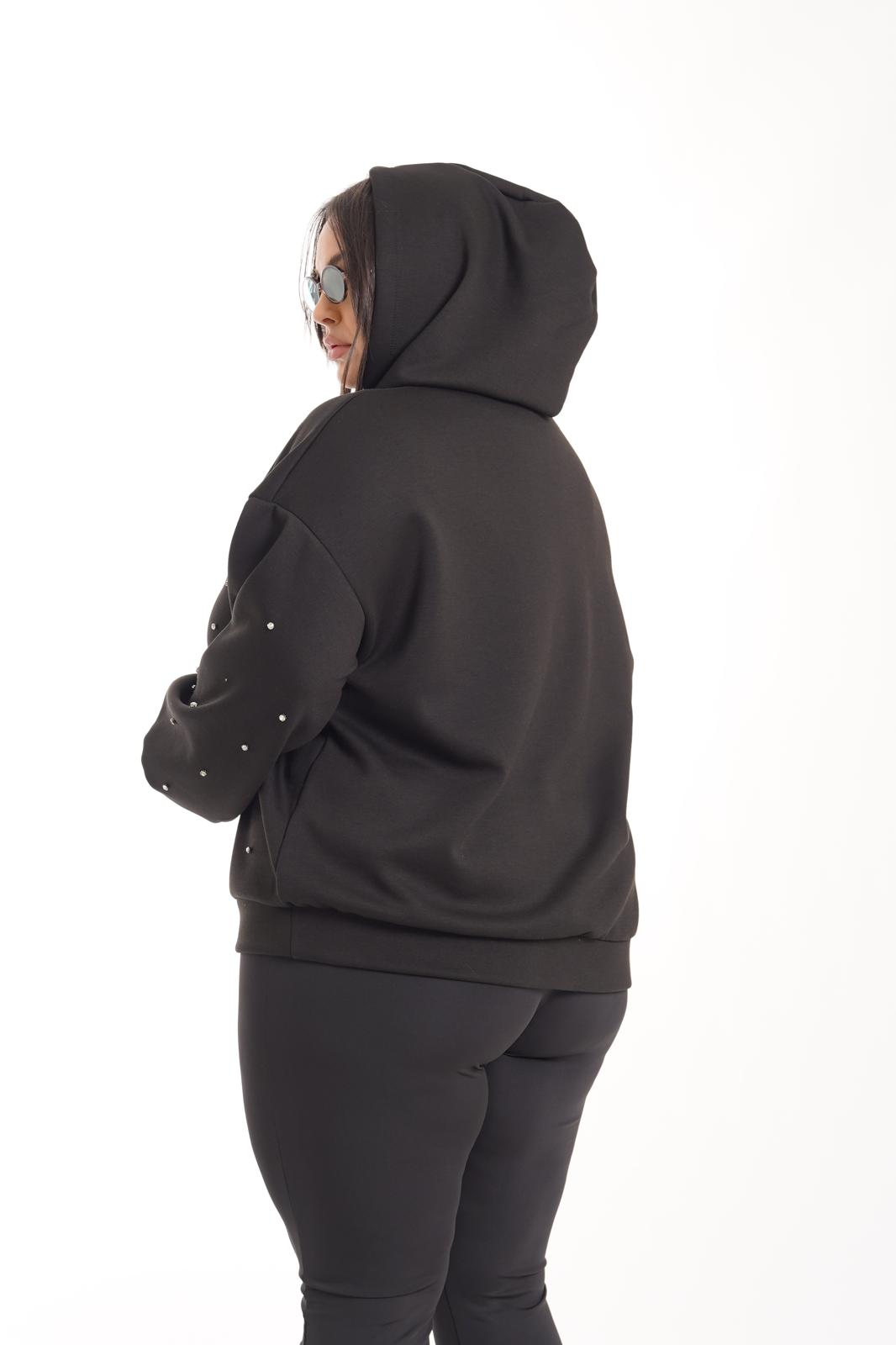 Felpa Brillantinata nero