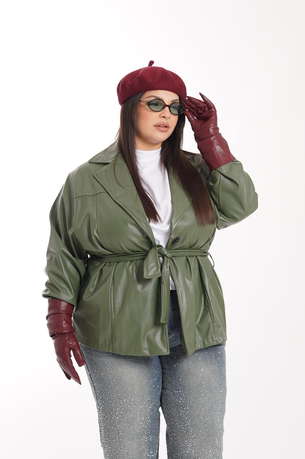 Camicia in Ecopelle Italy verde