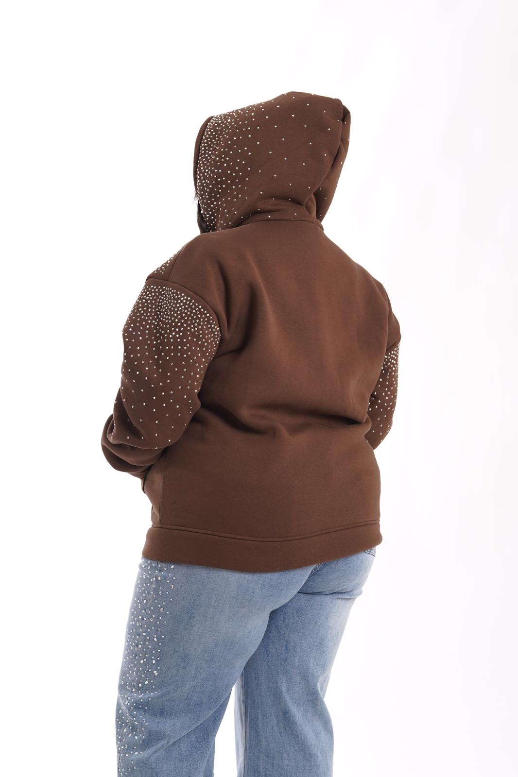 Maxi felpa Monte Carlo marrone