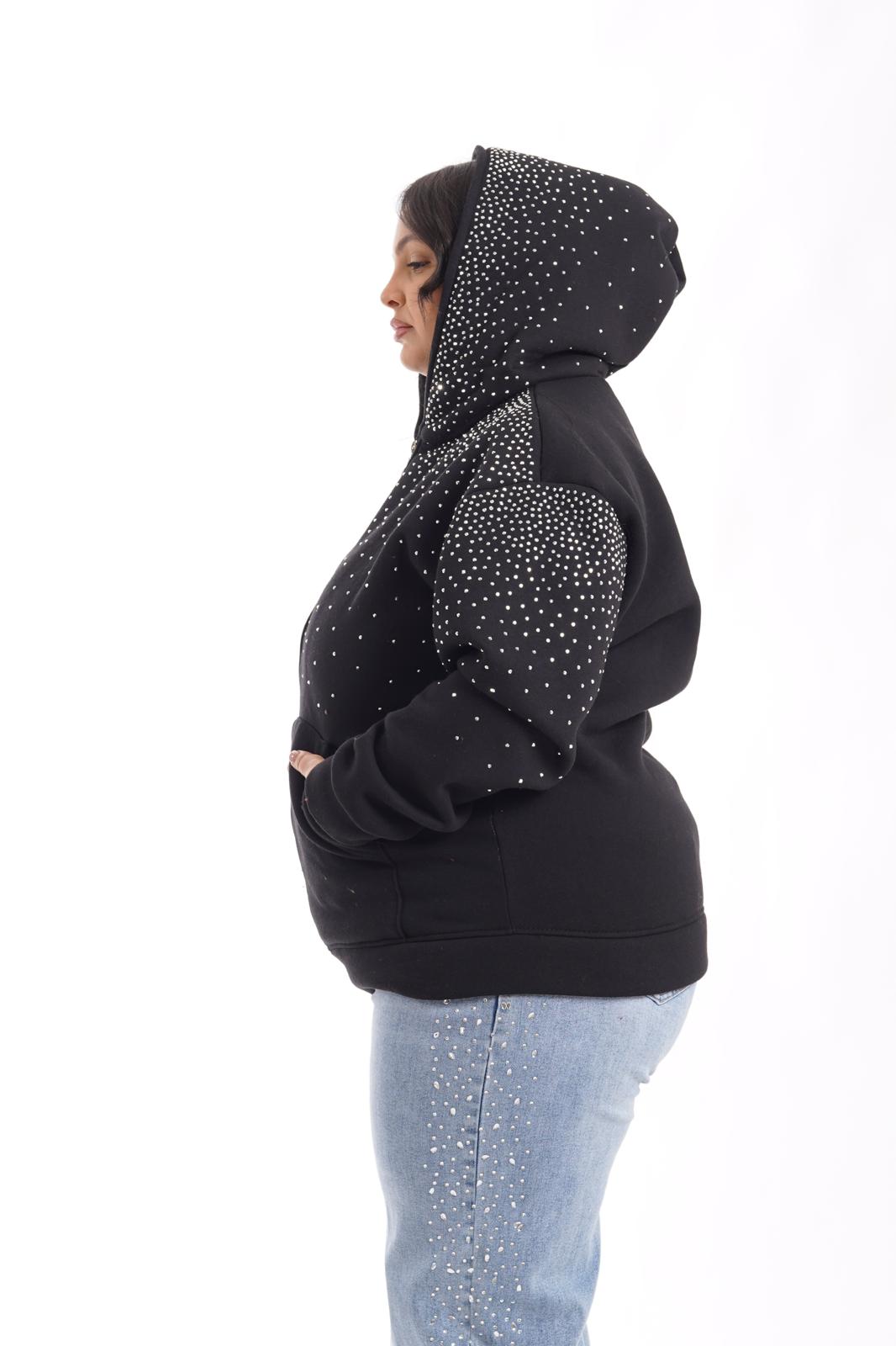 Maxi felpa Monte Carlo nera