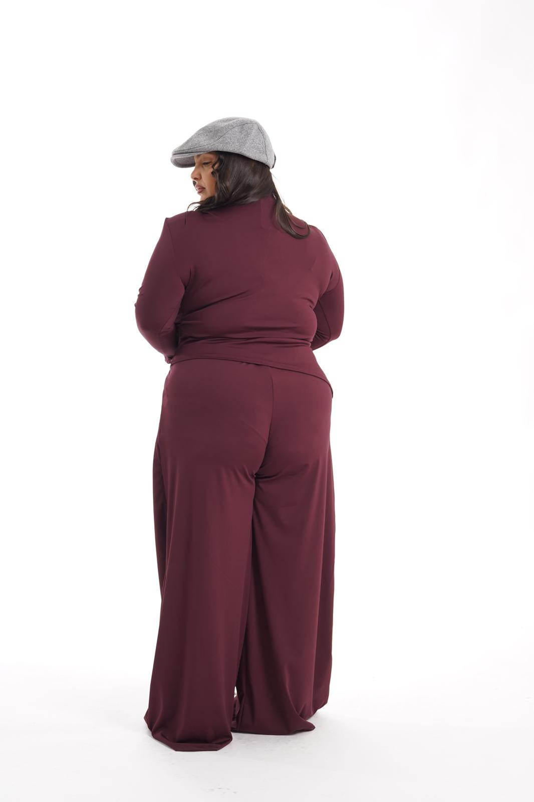 Coordinato Naomi in lycra 18 vinaccio