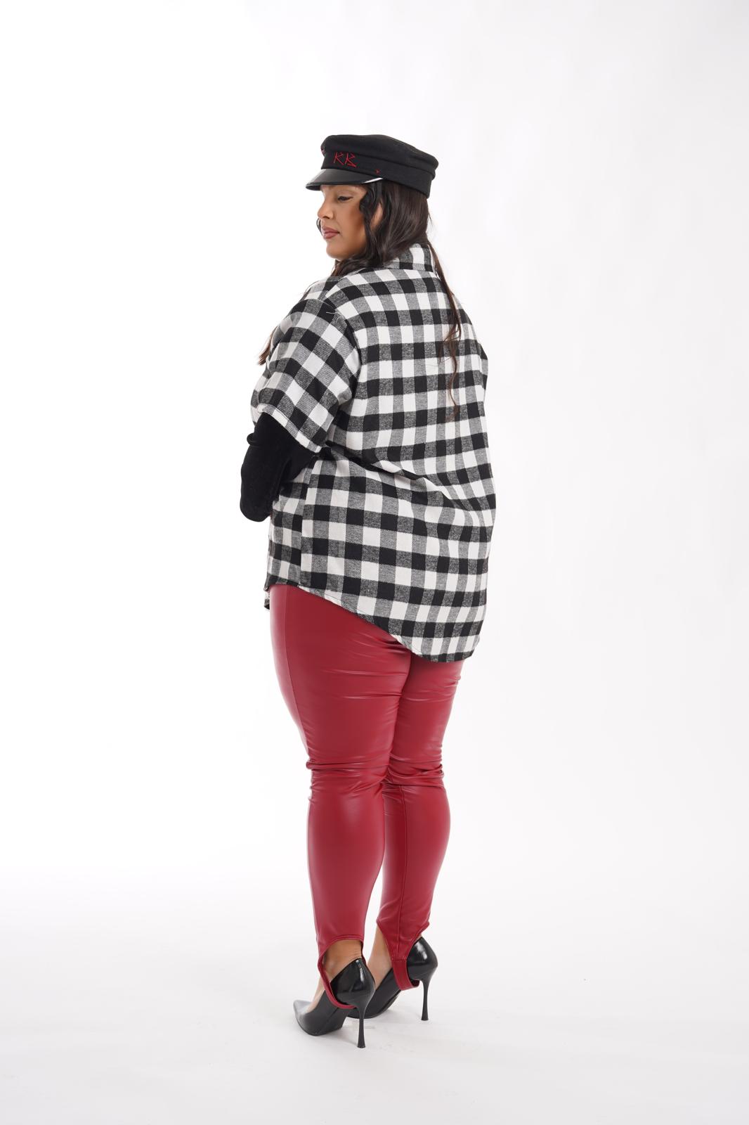 Leggings in ecopelle cavallerizza bordeaux