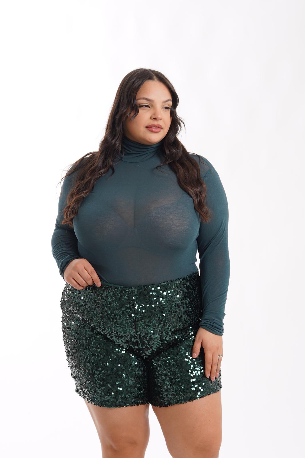 Shorts Paillettes Dora verde