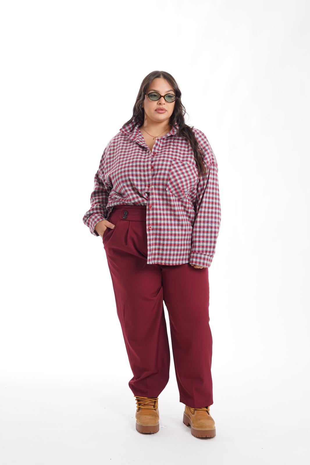 Pantalone Federica bordeaux