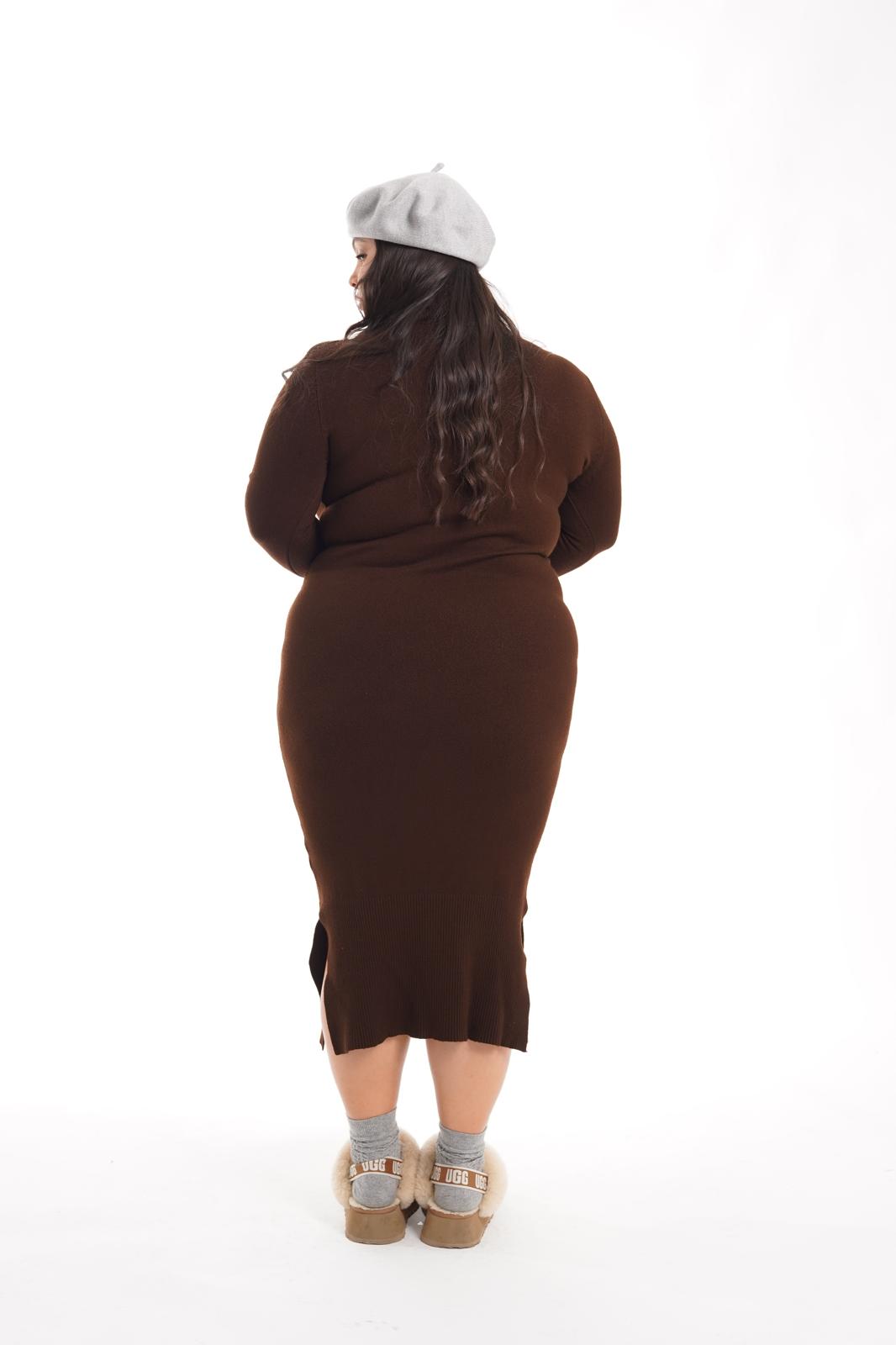 Dress Collo alto Bridgerton marrone