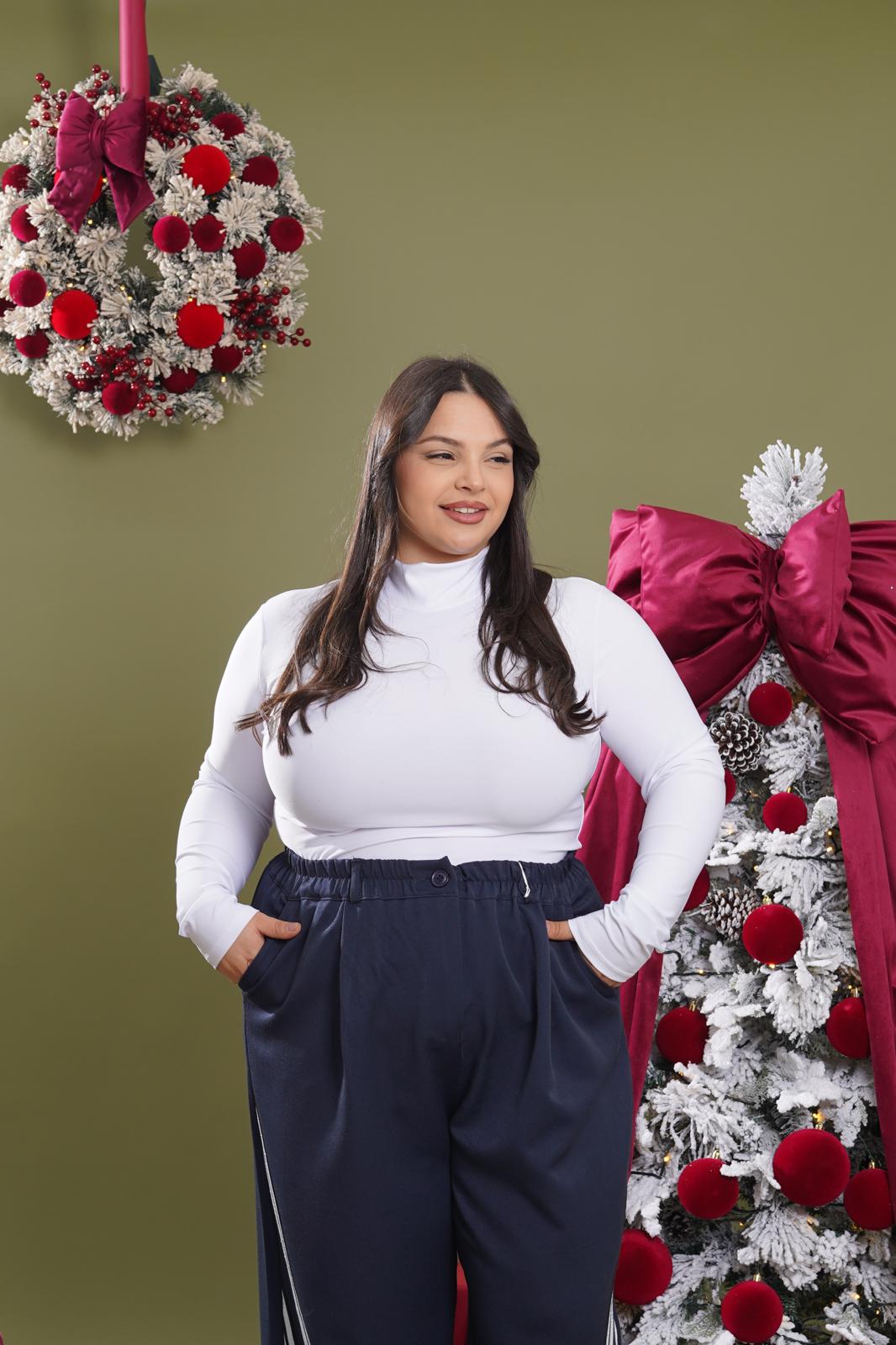 Body Semplicity collo alto bianco