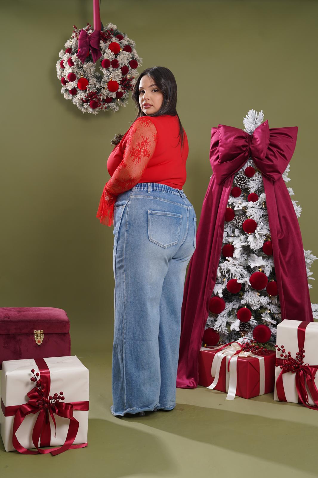 Body in pizzo Preziosa rosso