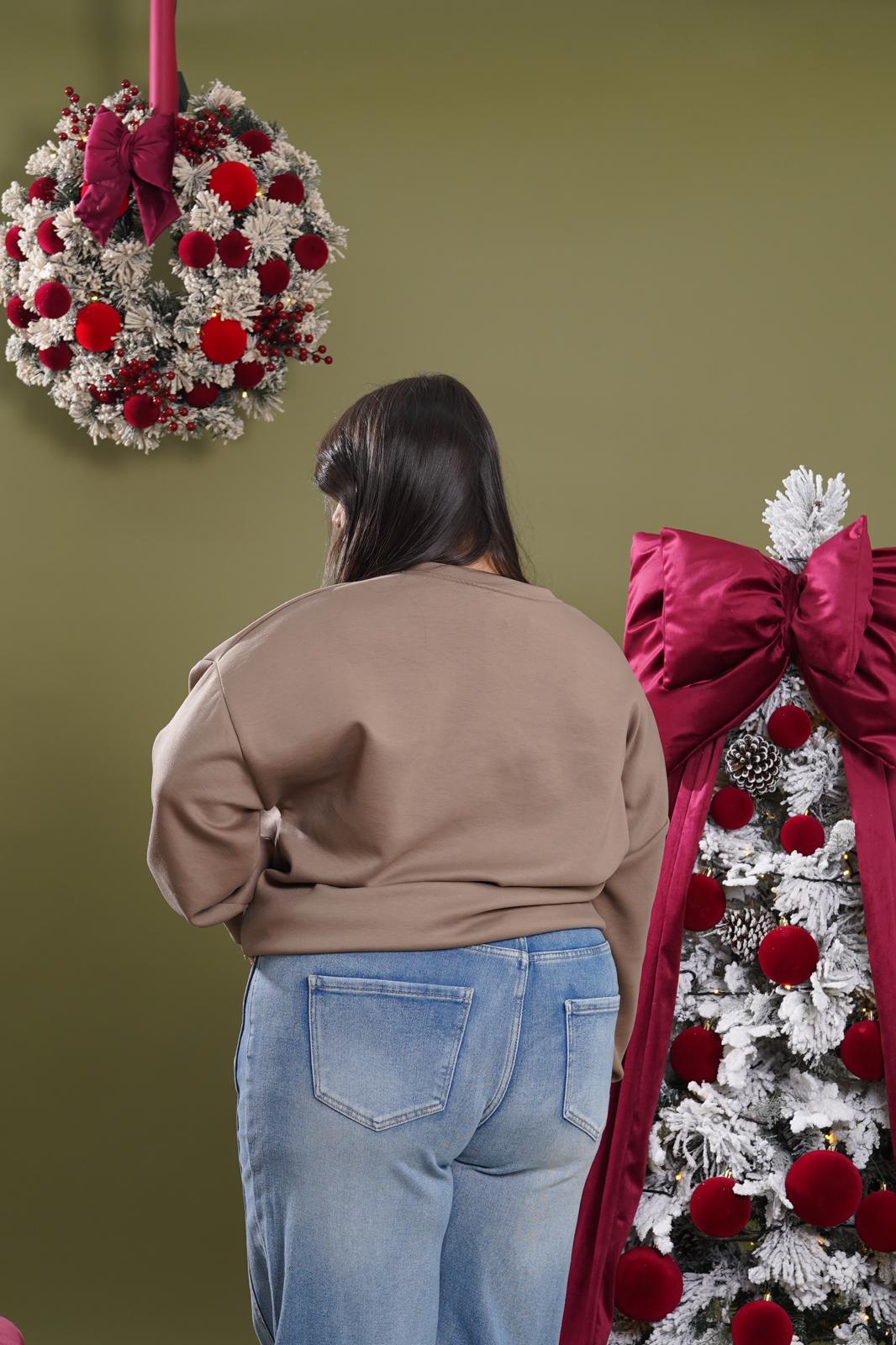 Felpa "Anche secondo me ho ragione io" tortora