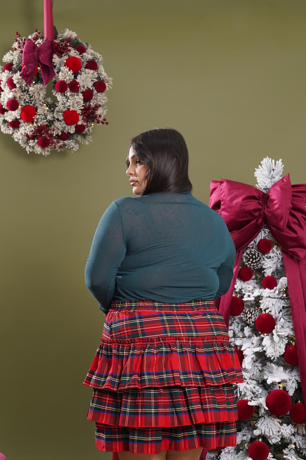 Gonna scozzese voilà rossa