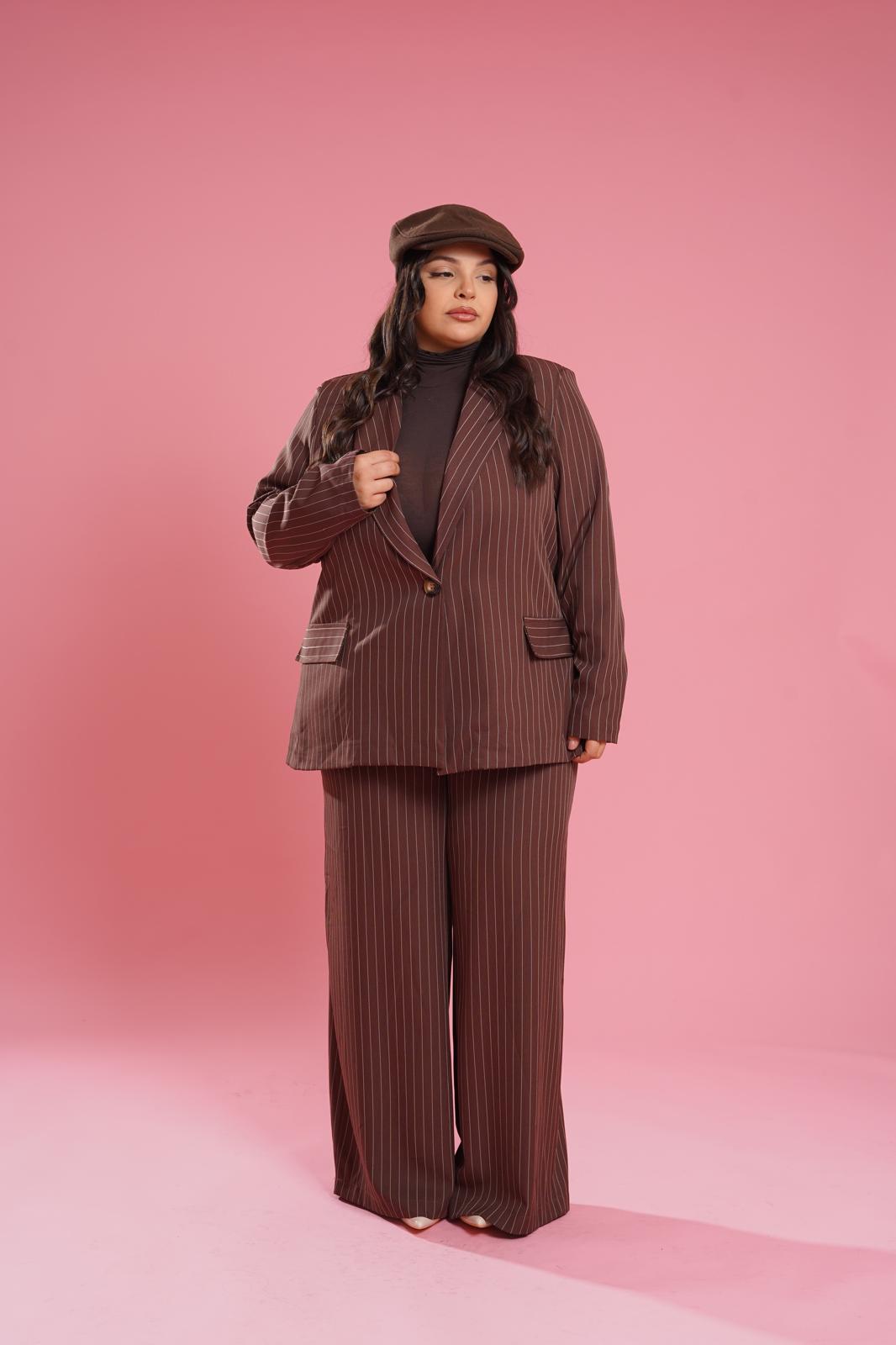 Giacca Gessata "Place Des Vosges" Marrone