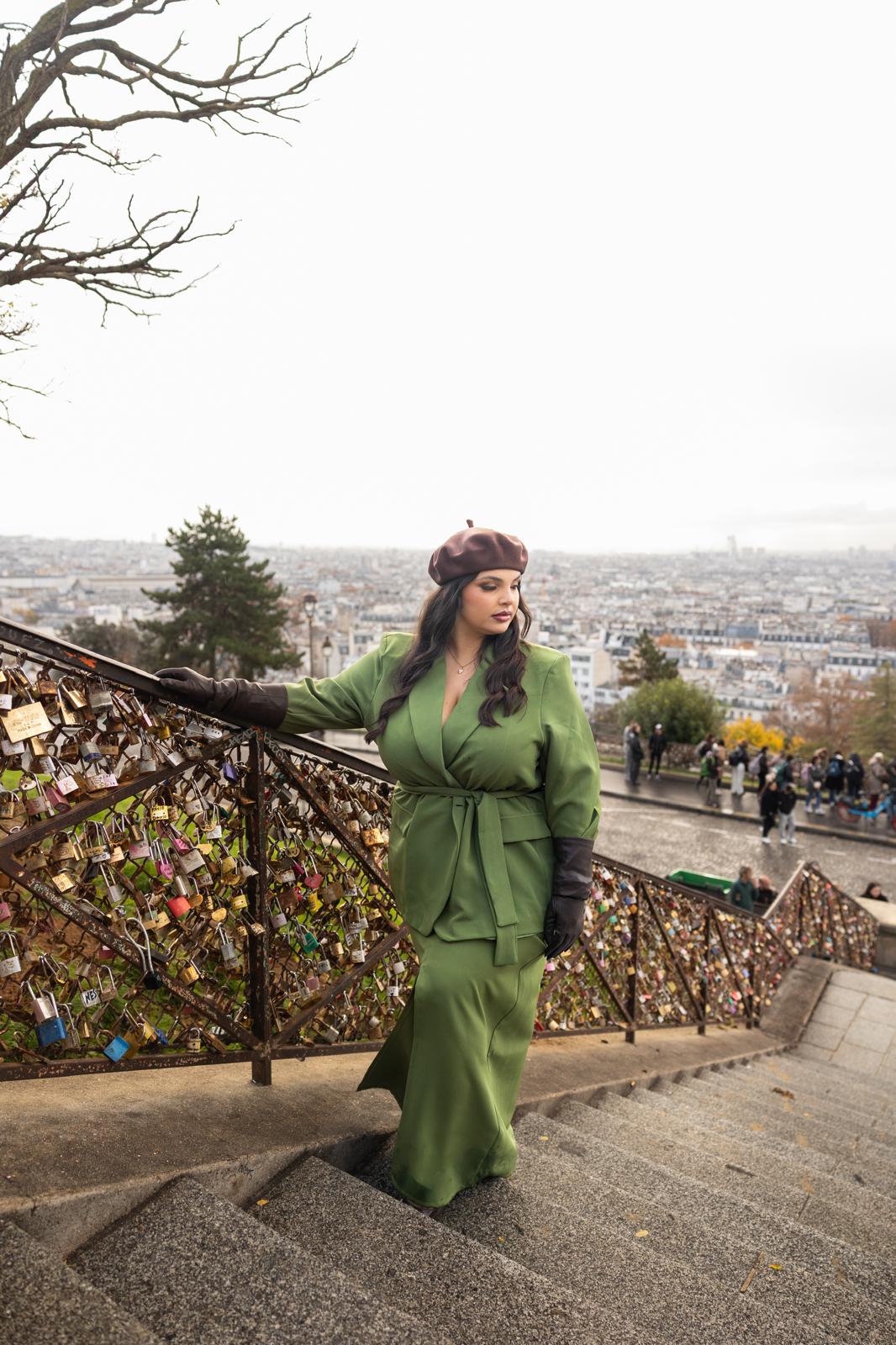 Gonna Longuette "Montmartre" Verde