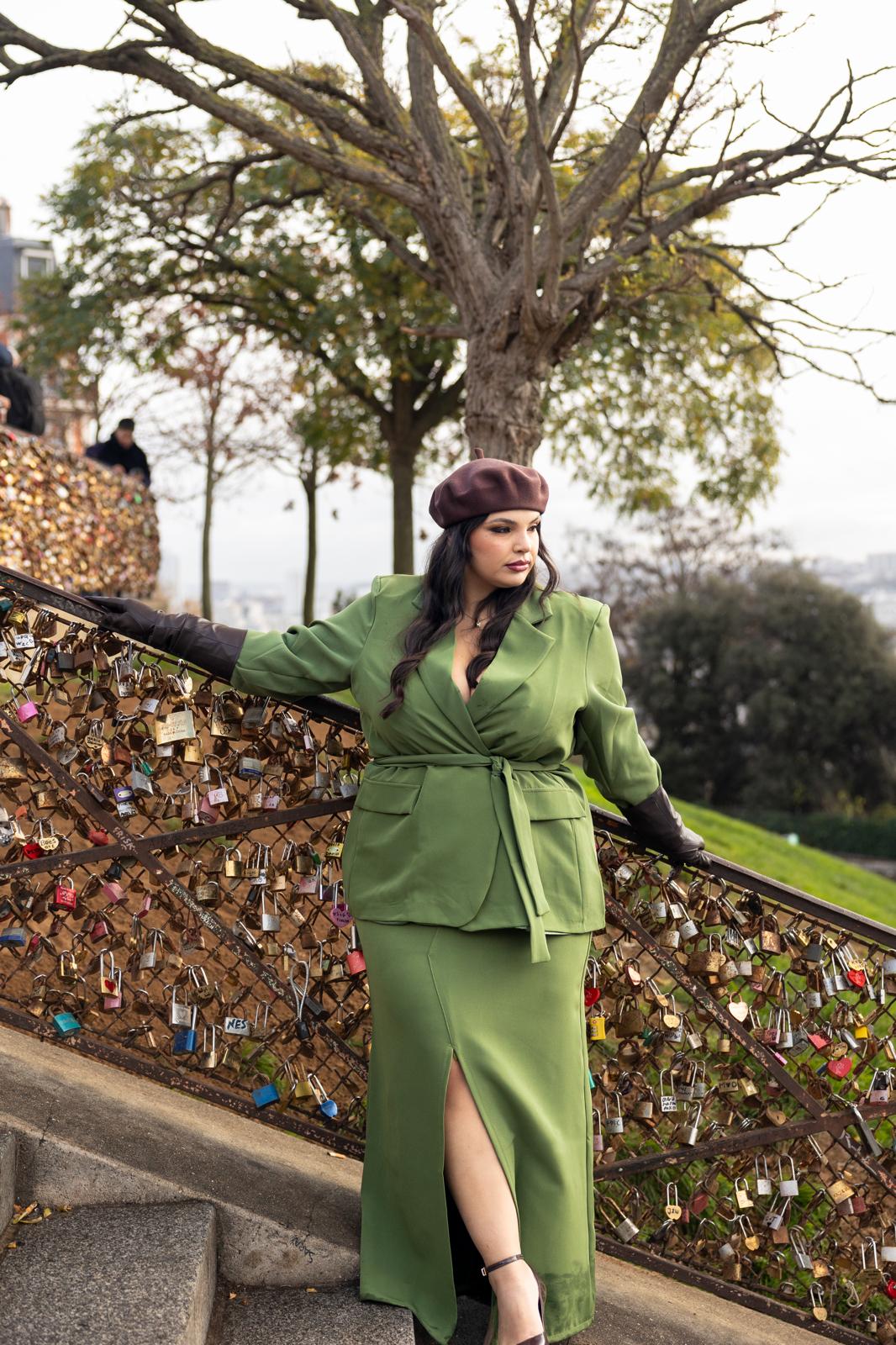 Gonna Longuette "Montmartre" Verde