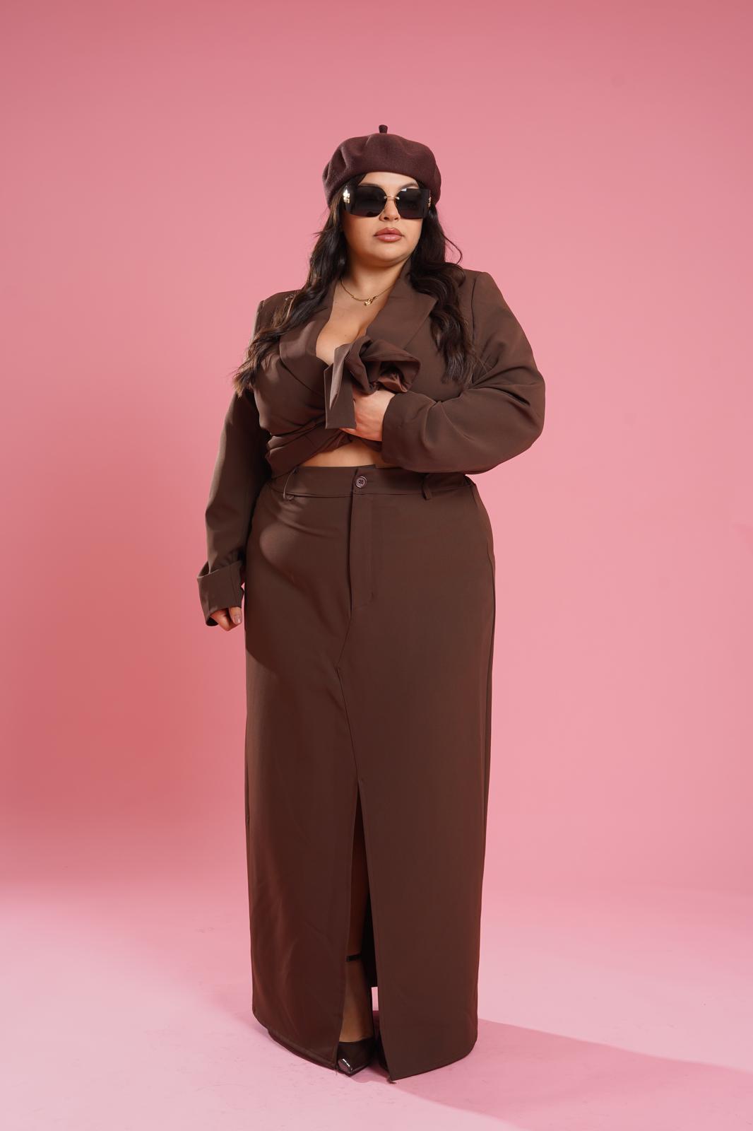 Gonna Longuette "Montmartre" Marrone