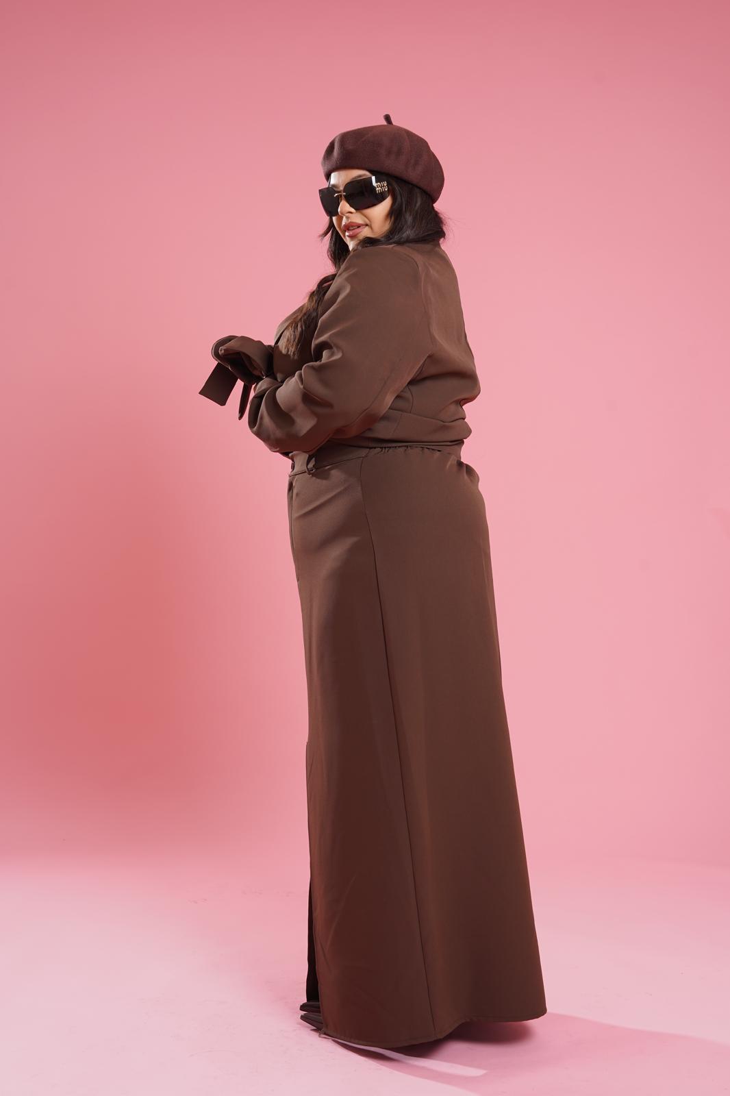 Gonna Longuette "Montmartre" Marrone