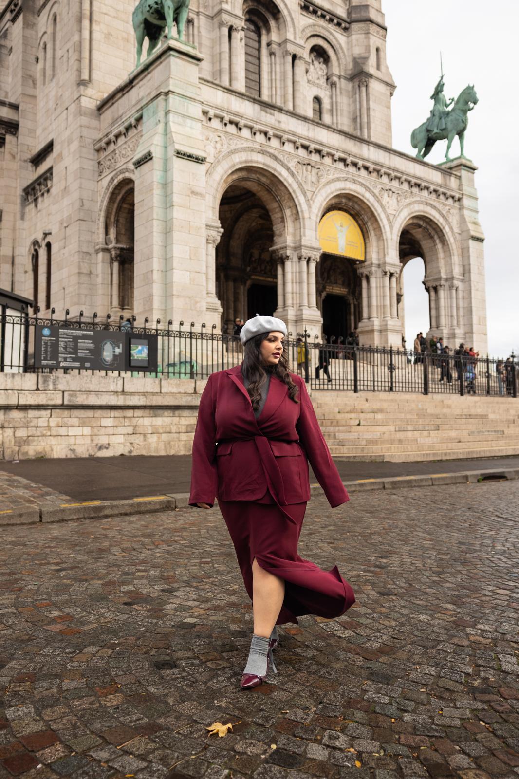 Gonna Longuette "Montmartre" Bordeaux