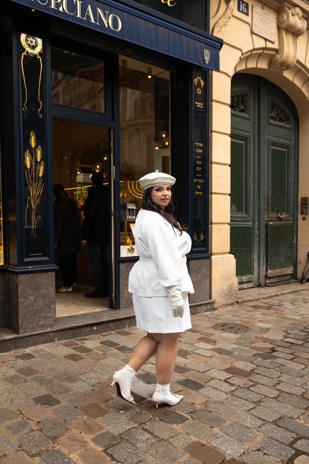 Giacca Ovale "La Rue Des Rosiers" Panna