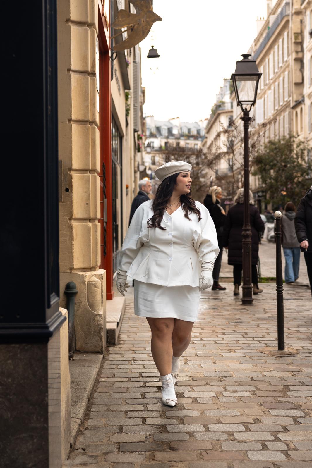 Gonna Corta "La Rue Des Rosiers" Panna