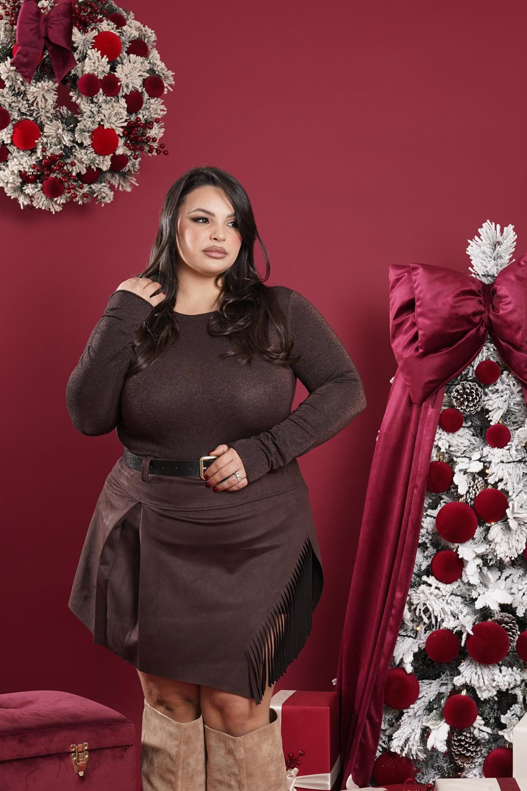 Maglia Glitter Bella marrone