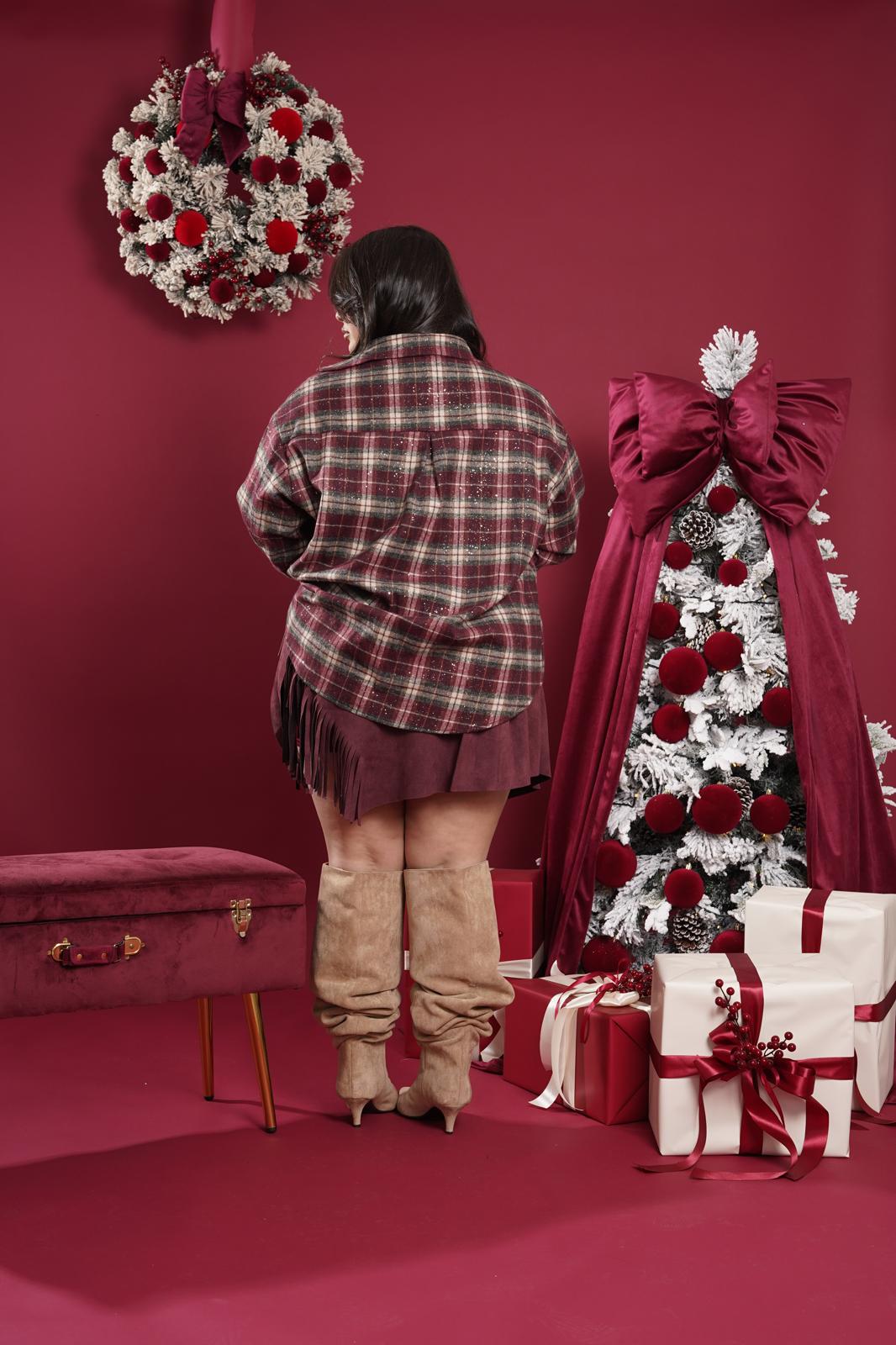 Camicia Cielo Stellato bordeaux