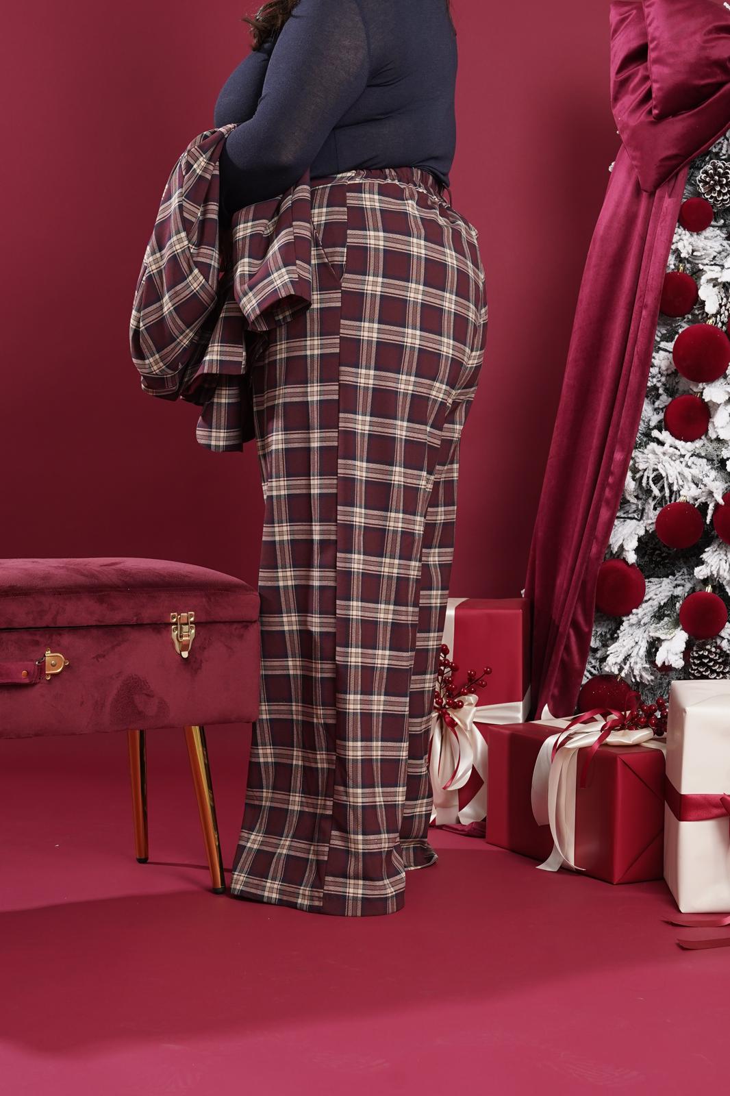 Pantalone Sublime Bordeaux a quadri