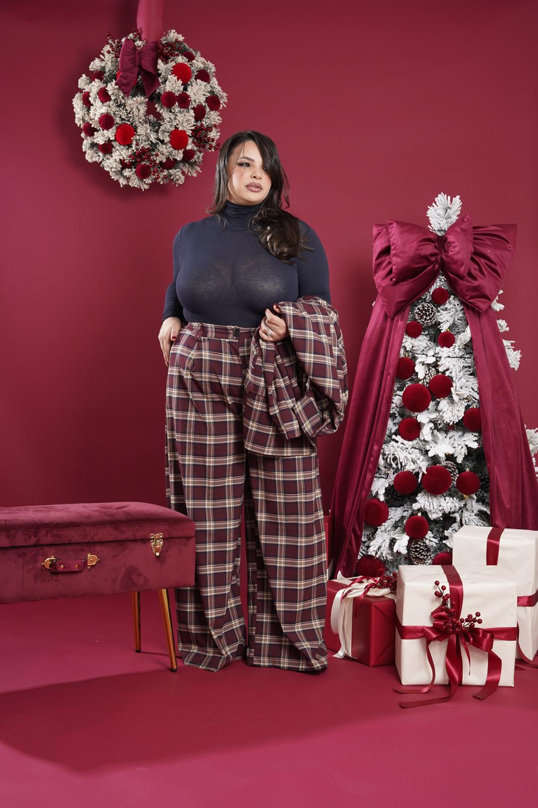 Pantalone Sublime Bordeaux a quadri