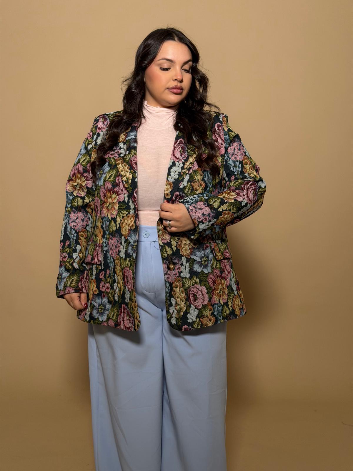 Giacca Camilla Flower blu