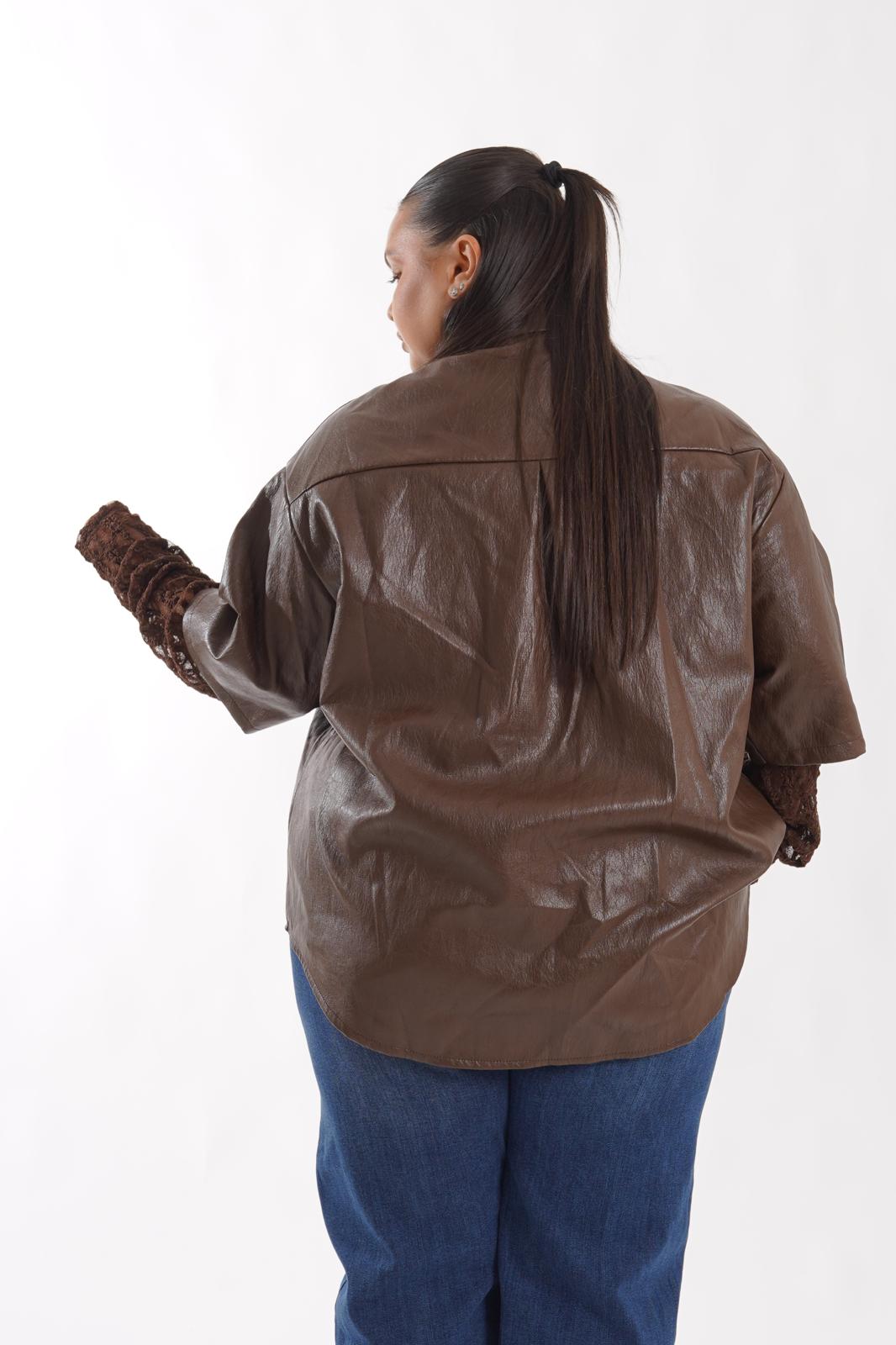 Camicia Ecopelle Chic marrone