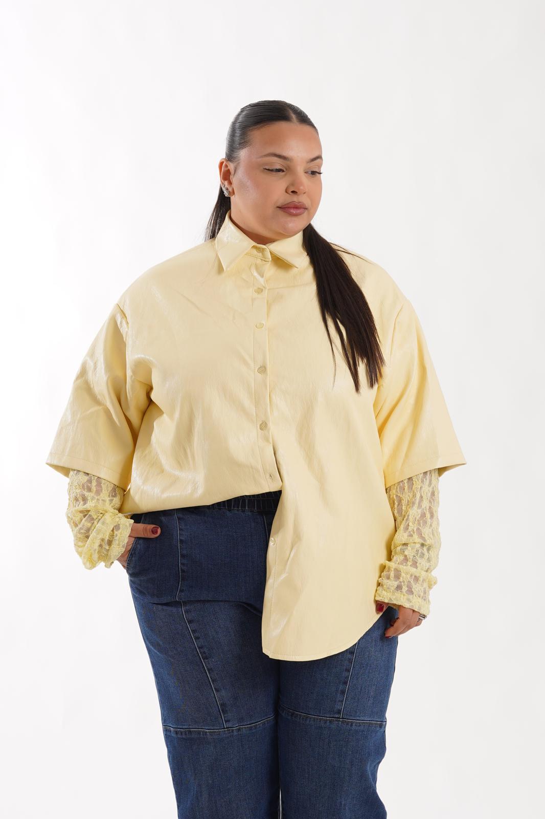 Camicia Ecopelle Chic gialla