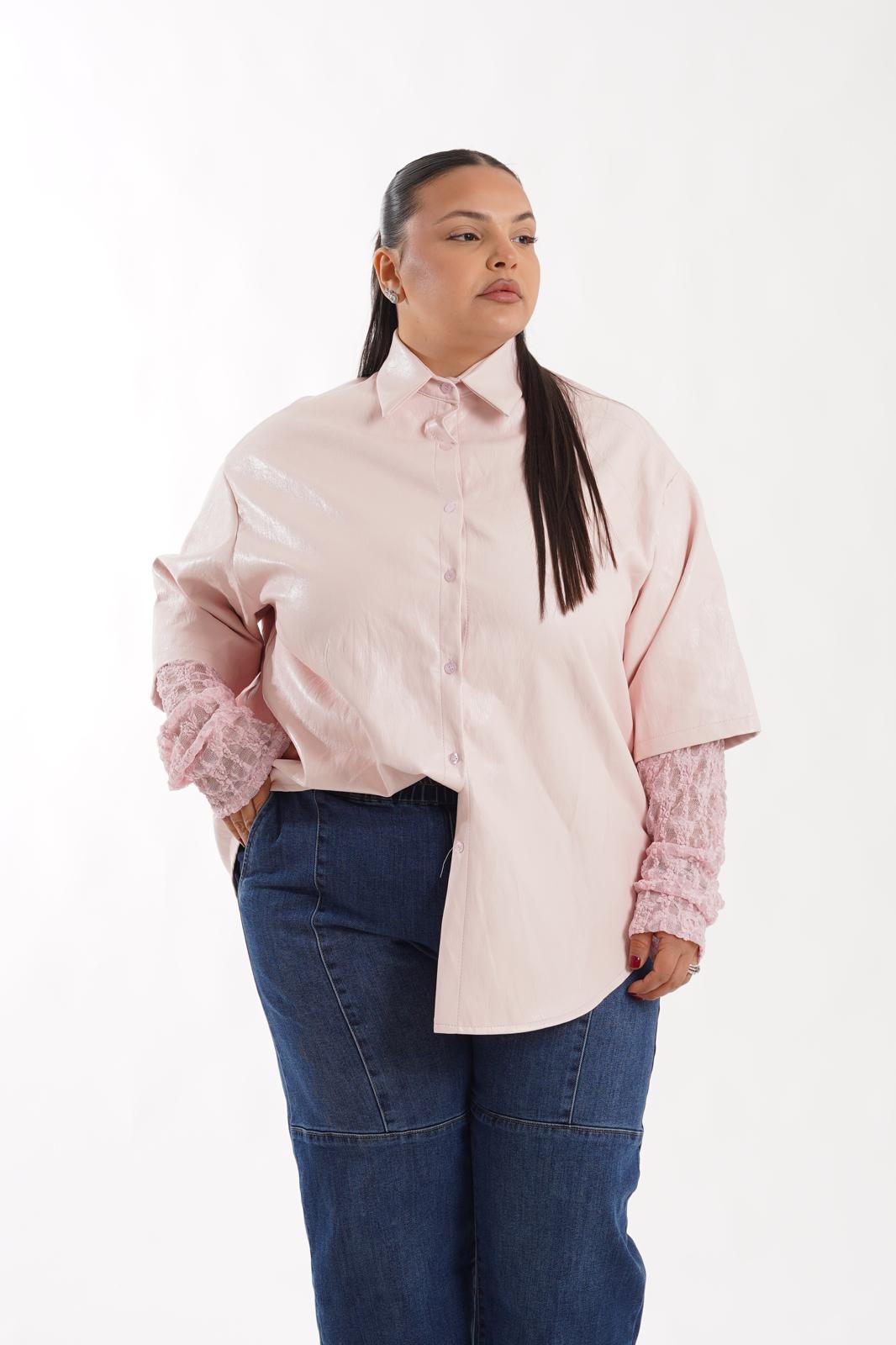 Camicia Ecopelle Chic rosa