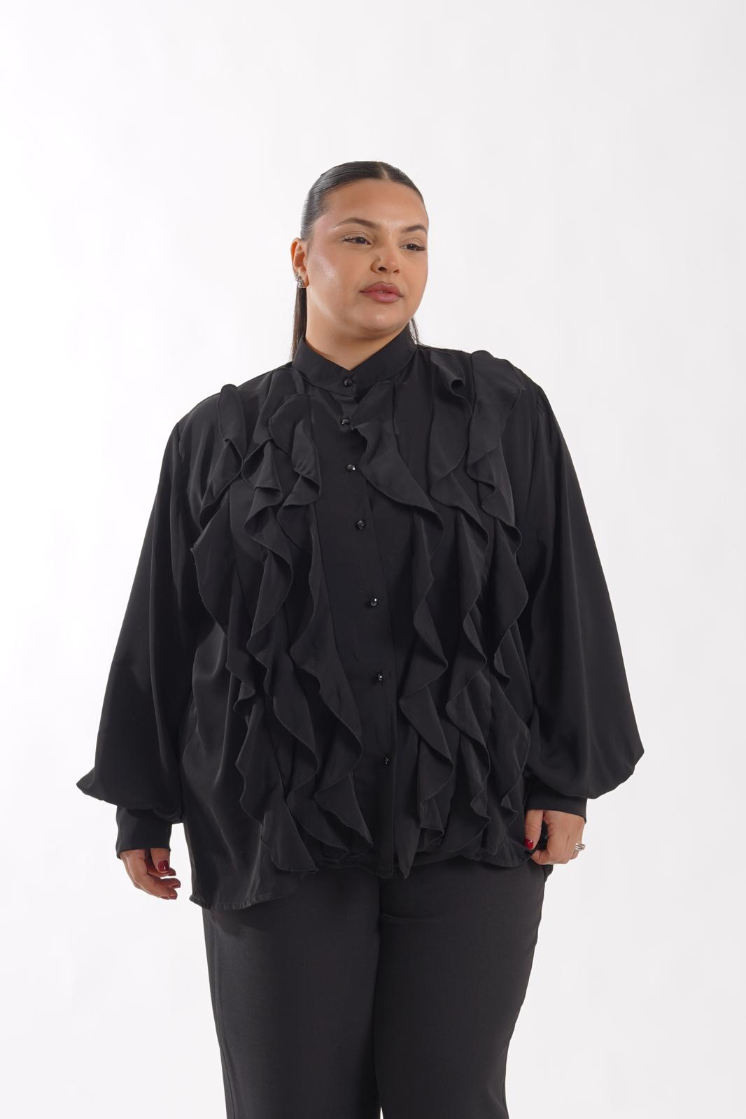 Camicia Marty Rouches nera