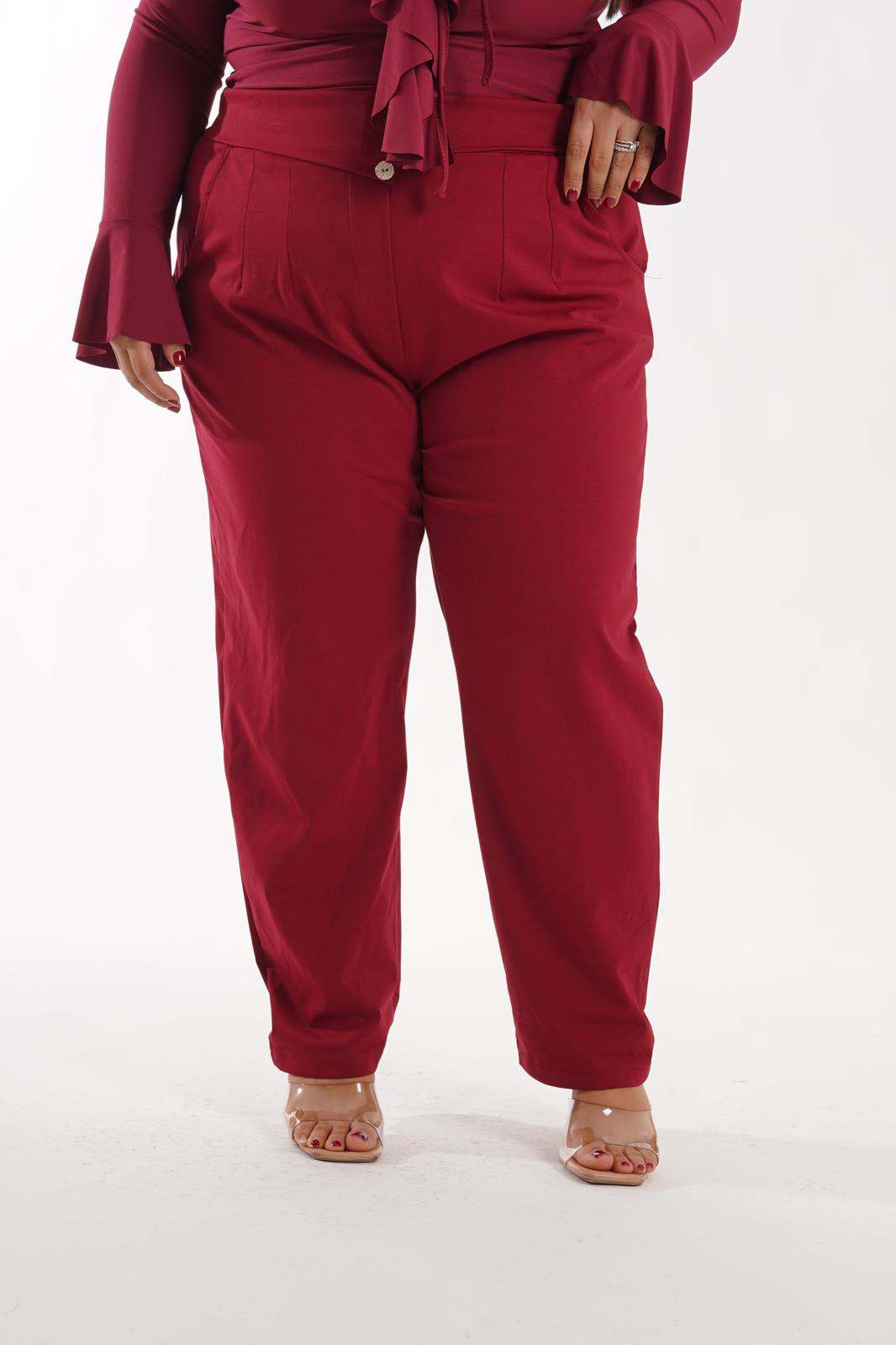Pantalone Comfort bordeaux
