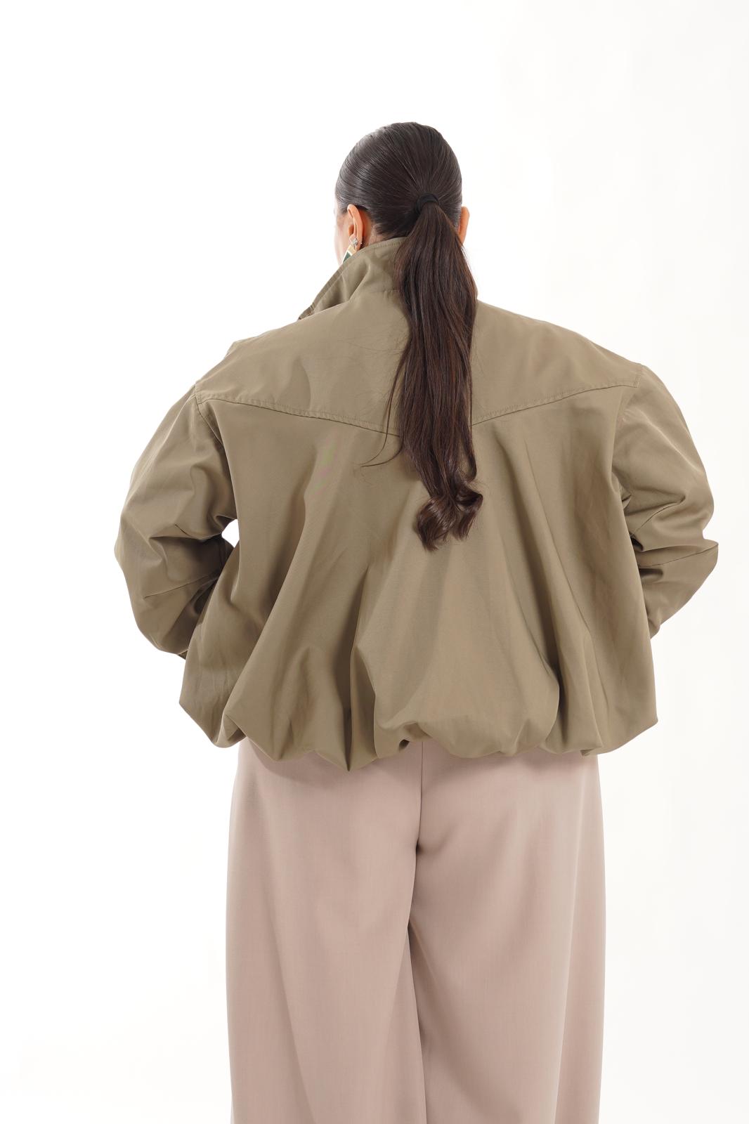 Trench Crop Royal verde