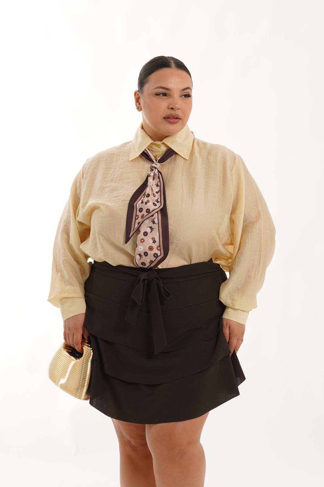 Camicia Flower Foulard giallo