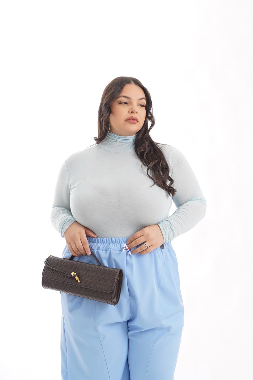 Maglia In Cashmere collo alto polvere