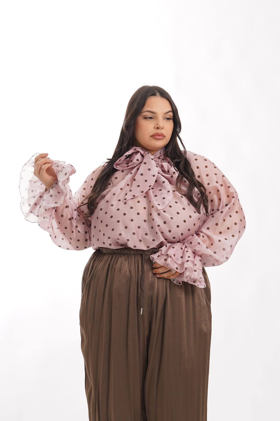 Blusa a pois Estela rosa