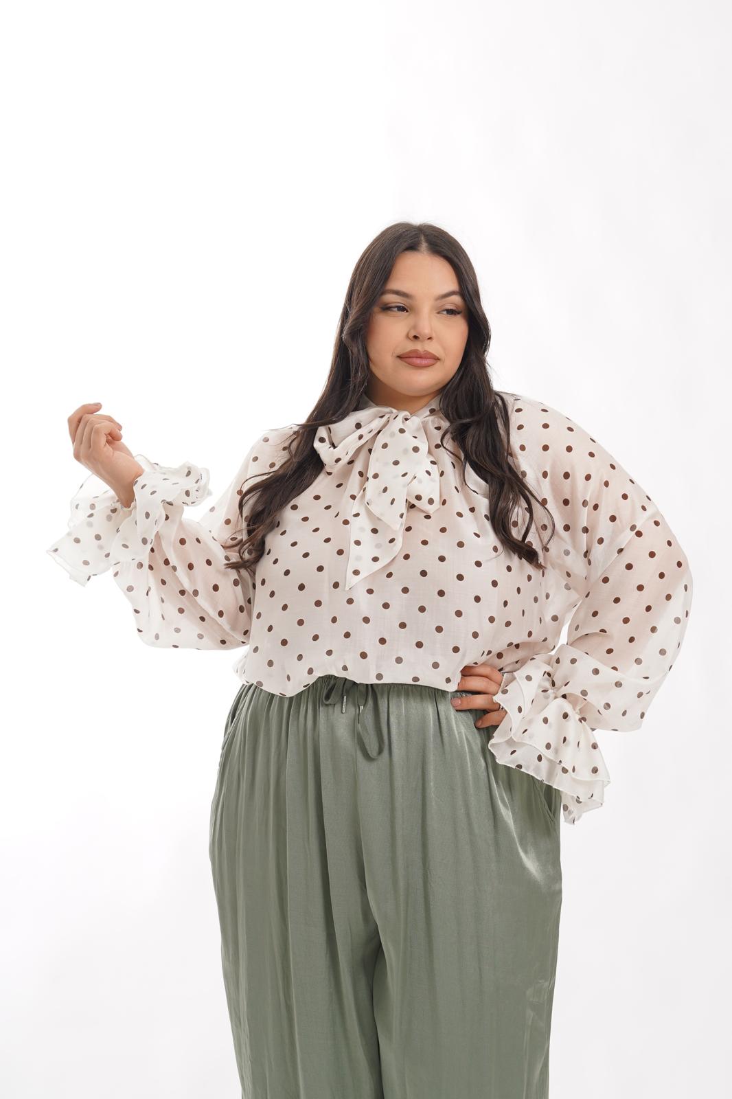 Blusa a pois Estela bianca