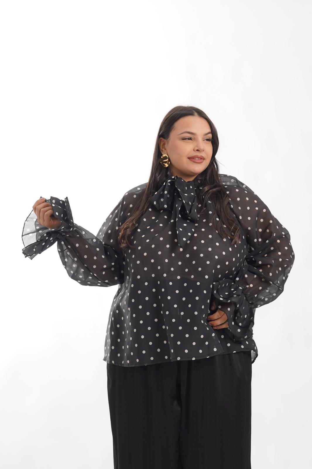 Blusa a pois Estela nera