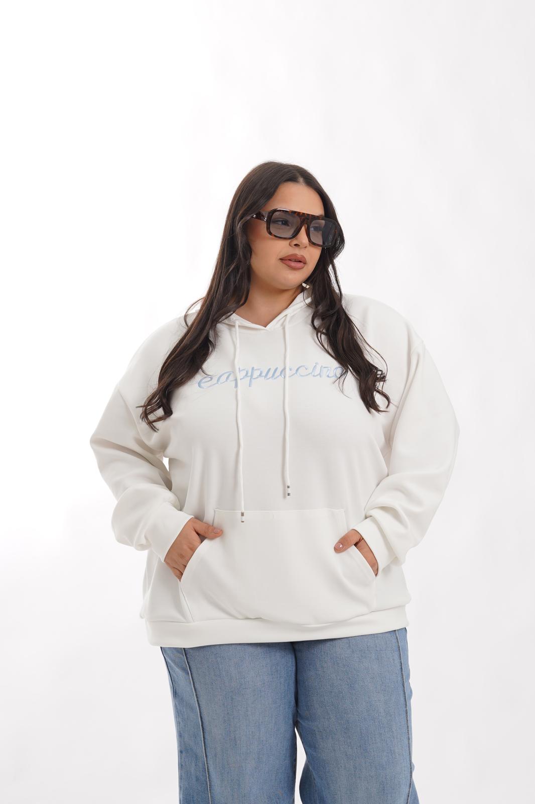 Felpa Cappuccino bianca