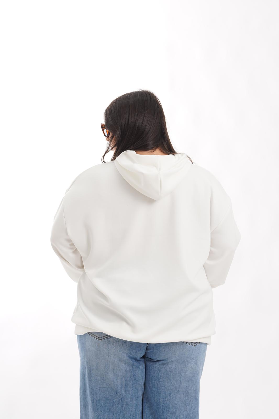 Felpa Cappuccino bianca