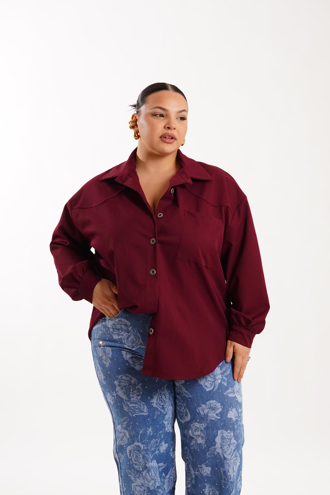 Camicia Malibù bordeaux